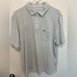 Vineyard Vines Edgartown Polo-sz Large fish print